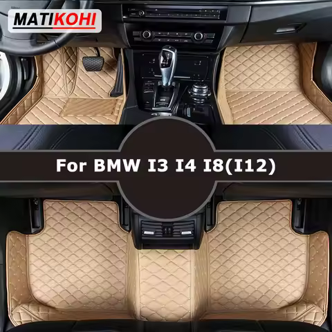 MATIKOHI Custom Car Floor Mats For BMW I3(I01) I4(G26) I8(I12) Auto Carpets Foot Coche Accessorie
