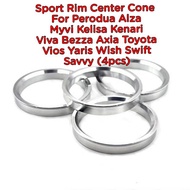 Sport Rim Center Cone For Perodua Alza Myvi Kelisa Kenari Viva Bezza Axia Toyota Vios Yaris Wish Swi
