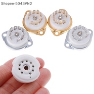 [RE] 1Pc chassis mount 9pin ceramic tube soet for EL84 ECC82 6922 12AX7 ♥R♥