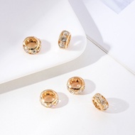 Copper Diamond Necklace Bracelet Spacer Beads Loose Beads Large Hole Beads Large Diamond Copper Bead