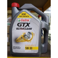 Castrol GTX ULTRACLEAN 5W30 SN/CF GF-5 Semi Syntehtic Engine Oil (4L) 5W-30