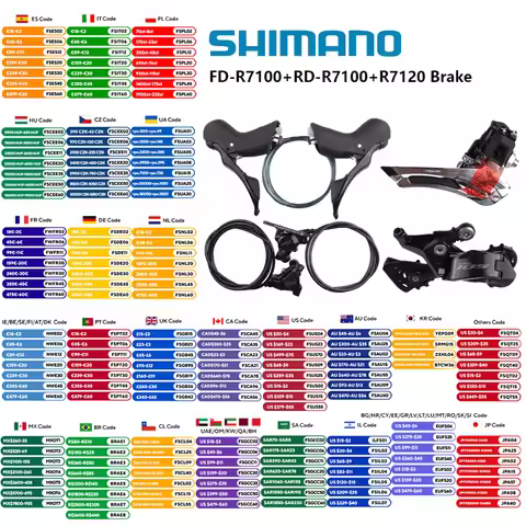 SHIMANO 105 R7100 MECHANICAL 12S Groupset Rear Derailleur Front Derailleur FD-R7100 RD-R7100 ST-R712