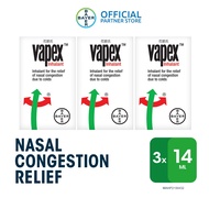 [Bundle of 3] Vapex Nasal Decongnestant Inhalant 14ml Exp June 2027