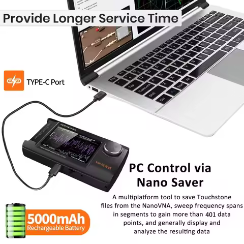 PORTXVNSA NanoVNA-H4 Plus Advanced Spectrum Antenna Analyze Tester VNA Vector Network Analyzer Suppo