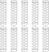 uxcell 10Pcs Compression Springs, 0.6mm Wire Diameter x 9mm OD x 35mm Length 304 Stainless Steel Ext