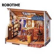 Robotime wooden DIY dollhouse Rolife Kiki's Magic Emporium DIY Miniature House Kit DG155 Meaningful 