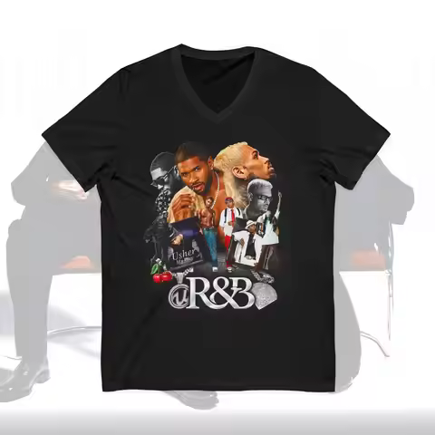 2026 Raymond & Brown Tour Chris Brown Usher RnB Graphic Men T Shirt Unisex 100% Cotton Short Sleeve 