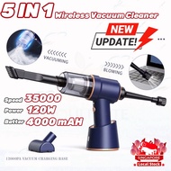 【SG STOCK】5 IN 1 Handheld vacuum cleaner and blower USB Rechargeable Cordless Vacuum Small Vacuum cleaner portable Wet And Dry