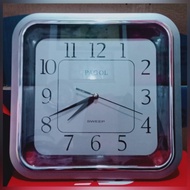 Home Wall Clock Bilat Pagol Box 22 Silver Motif Plain Color