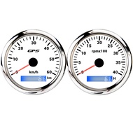 ELING 85mm GPS Speedometer Odometer 30 60 120 200 KM/H 3K 4K 6K 8K RPM Tachometer with 7 Colors Back