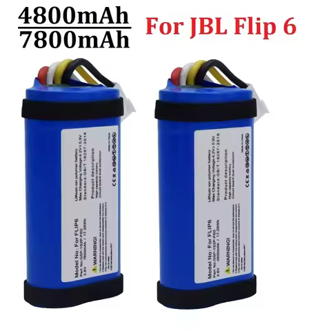 3.6V 4800/7800mAh Battery For JBL Flip 6 original GSP1S2PF6D For Bateria JBL flip 6 flip6 GSP-1S2P-F