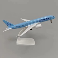 20cm Korean Airlines Airbus A350 Airplane Resin Aircraft Model With Landing Gear Replica Toy