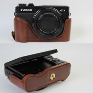 PU Leather Camera Half Set Cover Case For Canon Powershot G7 X Mark II G7X Mark 2 G7X2 Hard Camera B
