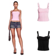 Iamgia Women's Stretch Metal Buckle Navel Camisole - Stylish Fashion Accessory