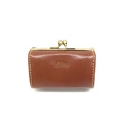 [Free Shipping] Sika Italian Fashion Cowhide Rectangular Clip Frame Gold Coin Purse (A8320-01 Origin