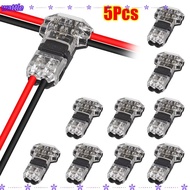 WATTLE 1/5Pcs Electrical Cable Crimp, Low Voltage Quick Splice Pluggable Wire Connector,  2 Pin No S