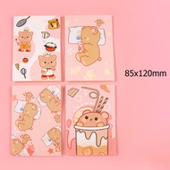 Janesame【จัดส่งฟรี】Kapibala สมุดหลังม้าโน๊ตบุ๊คขนาดพกพาน่ารักและขนาดเล็กแบบพกพาโรงเรียนประถมนักเรียน