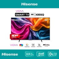 [Pre-sale ของเข้า 10 ต.ค.] NEW 2025 Hisense ทีวี 43 นิ้ว 4K รุ่น 43E6Q 4K Ultra HD Smart TV Voice Co