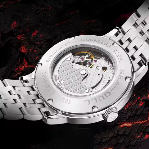 Seagull Watch 39.5mm Men's Watch 5Bar Waterproof Automatic Mechanical Watches Luminous Watches for M