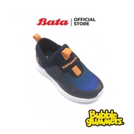 Bata บาจา Bubble Gummers รองเท้าผ้าใบสนีกเกอร์แบบสวม ดีไซน์เท่ห์ น้ำหนักเบา สำหรับเด็กผู้ชาย สีกรมท่