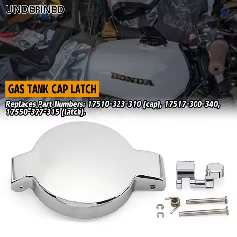 Motorcycle Aluminum Gas Tank Cap & Hinge Latch For Honda CB200 CB350 CB360 CB450 CB500 CB550 CB750 1