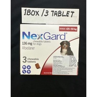 NEXGARD Anti Tick & Flea Chewable Tablets (3 tab ×1 box) exp09/2025