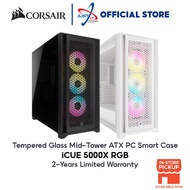 CORSAIR ICUE 5000X RGB Tempered Glass Mid-Tower ATX Case (Black / White)