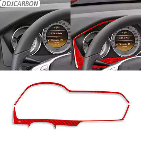 For Benz W204 2012-2014 Car Accessories Real Carbon Fiber Speedometer Dashboard Cover Trim Interior 