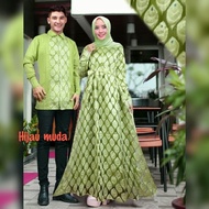 Baju muslim pasangan couple xl sahibah marun baju pesta mewah 042