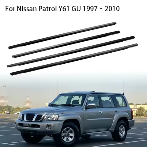 4Pcs Window Rubber Seals Trim For Nissan Patrol Y61 1997-2010 Weatherstrip Seal Side Door Glass Belt