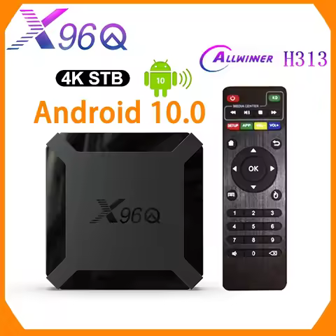 X96Q Smart TV Box Android 10.0 Allwinner H313 Quad Core 2.4GWiFi HDR10 4K 3D H. 265 2GB RAM 16GB ROM