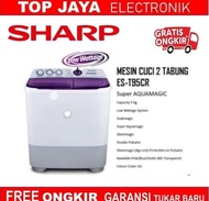 MESIN CUCI SHARP 9KG 2 TABUNG.SHARP MESIN CUCI 9KG 2 TABUNG