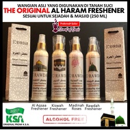ORIGINAL RAWDAH FRESHENER (250ml) AL HARAM FRESHENER Rawdah, Kiswah, Al Aqsaa, Madinah Rose original