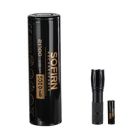 Small led flashlight with Sofirn 5000mah 21700 rechargeable battery (inserted in flashlight) Button 