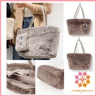 [a-jolie] Eco Fur Bag with White Pearl Sunglasses Pouch (Large)
