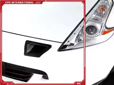 For Nissan 370Z Z34 09 Onwards FRP Front Bumper Duct Car Accessories Fiber Glass Air Duct Trim for 3