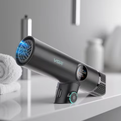 VGR Hair Dryer Professional Hair Dryer BLDC Motor Hair Styling Blow Dryer Machine 110000 RPM Negativ