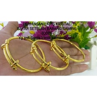 G48 Crystal Plated 24.k Gold Bracelet
