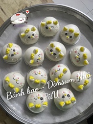 Bánh bao tạo hình nhân ngọt - mẫu bé mèo ( bên shop có nhận làm theo yêu cầu )