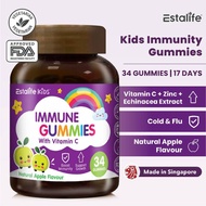 Estalife Kids Immune + Vitamin C Gummy with Zinc and Echinacea | Immunity Supplement | 34 Gummies