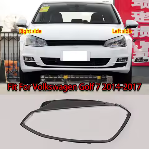 Replacement Clear Anti‑UV Scratch Resistant Headlight Lens Cover Fit For Volkswagen Golf 7 2014‑2017