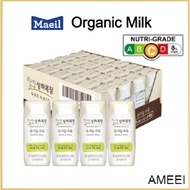 [Maeil] Sangha Farm Korean Organic Pasteurized Milk Plain, Cocoa, Banana 125ml 24p