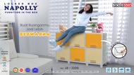 LOCKER BOX NAPOLLY LEMARI PLASTIK TRIPLE FLIP / MEJA TV PLASTIK SERBAGUNA