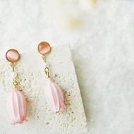 【春日】乾燥花-鈴蘭花/耳環/耳夾/銀針/粉