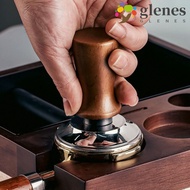 GLENES Coffee Tamper, 51/53/58MM Self-rebounding Coffee Leveler, Durable Flat/threaded Bottom Spring