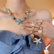 Summer New Starfish Shell Necklace Female Exquisite Joker Clavicle Chain Seaside Accessories