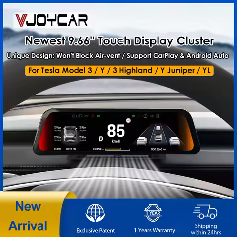 VJOYCAR 9.66 inches Instrument Display for New Model Y Juniper Model YL Dashboard with Air Outlet fo