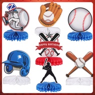 2Sets 3D Baseball Honeycomb Party Decor Paper Craft for Table and Desktop Use Juyuanxn