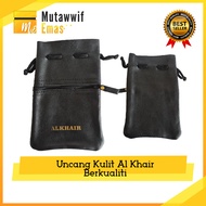 Uncang kulit bertali 7x5 inche