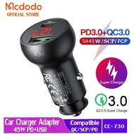 Mcdodo 45W/30W Car Charger PD + QC 5A Super Quick Charge For Huawei Xiaomi Samsung LED Display CC-68